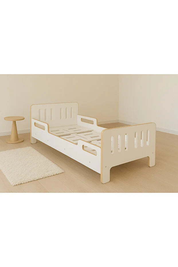 Bebek Karyolası - Bebek Yatağı - Çocuk Yer Yatağı - Bebek Yer Yatağı - Karyola - Yatak - Mdf -Beyaz