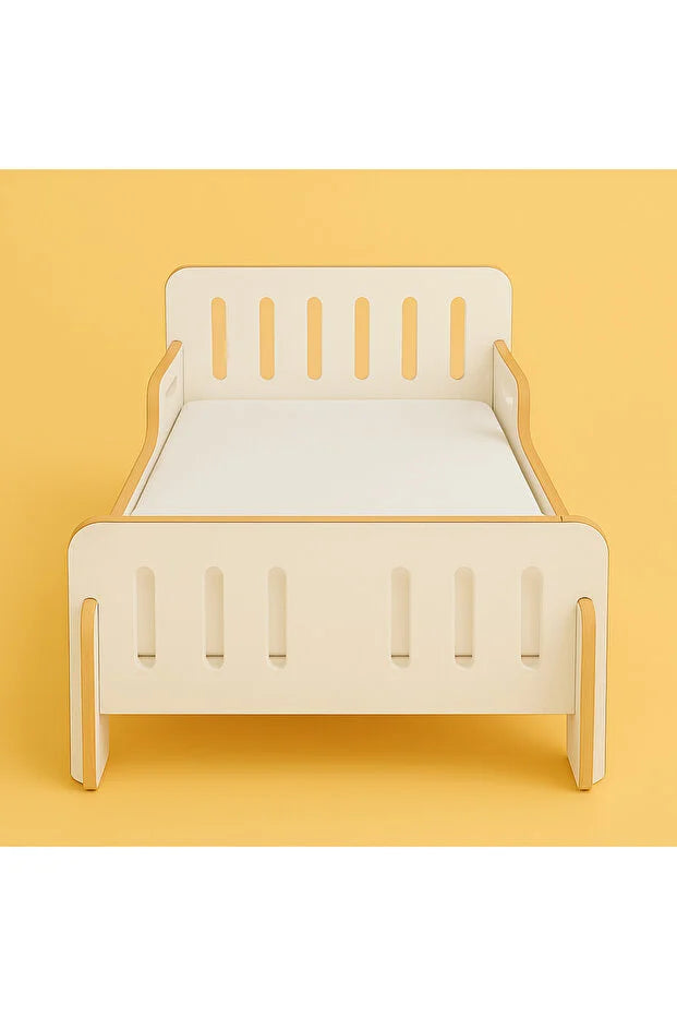 Bebek Karyolası - Bebek Yatağı - Çocuk Yer Yatağı - Bebek Yer Yatağı - Karyola - Yatak - Mdf -Beyaz