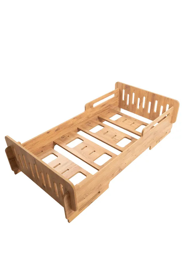 Beevoli Çocuk Yer Yatağı - 140x70cm - Bebek ve çocuk karyolası -MDF - Ceviz