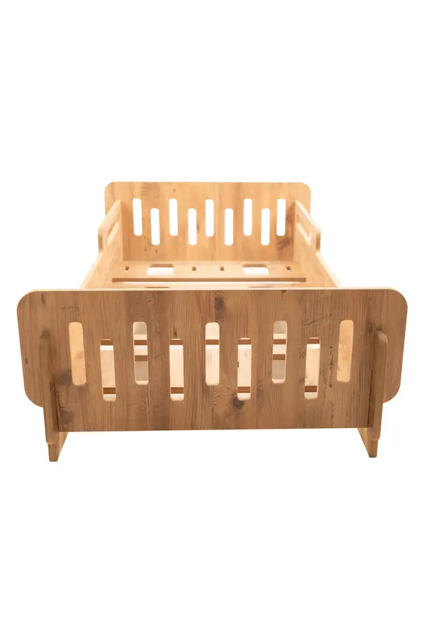 Beevoli Çocuk Yer Yatağı - 140x70cm - Bebek ve çocuk karyolası -MDF - Ceviz