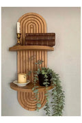 Duvar Rafı - Duvar Dekorasyon - Dekoratif - Ahşap - Ceviz 54*15*19